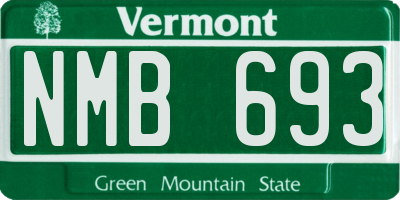 VT license plate NMB693