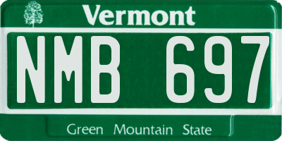 VT license plate NMB697
