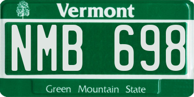 VT license plate NMB698