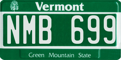 VT license plate NMB699