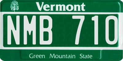 VT license plate NMB710