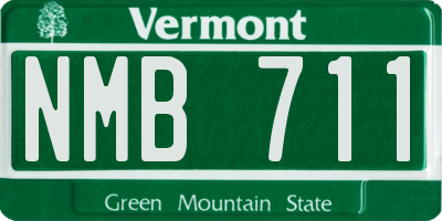 VT license plate NMB711