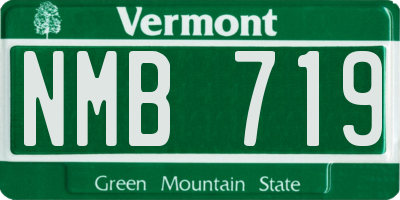 VT license plate NMB719