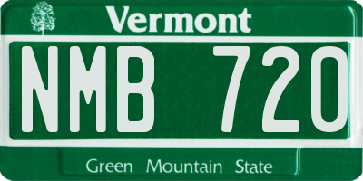VT license plate NMB720