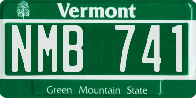 VT license plate NMB741