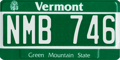 VT license plate NMB746