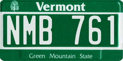 VT license plate NMB761