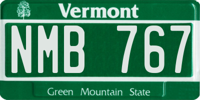 VT license plate NMB767