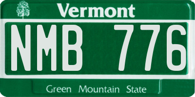 VT license plate NMB776