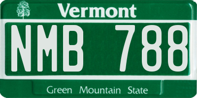 VT license plate NMB788