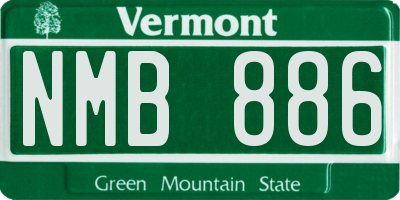 VT license plate NMB886