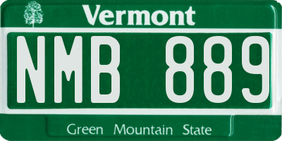 VT license plate NMB889