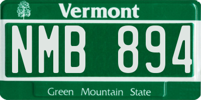 VT license plate NMB894