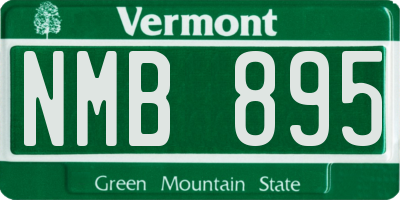 VT license plate NMB895