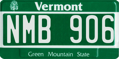 VT license plate NMB906