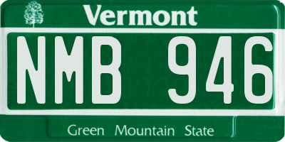 VT license plate NMB946