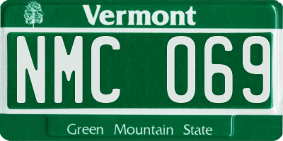 VT license plate NMC069