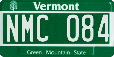 VT license plate NMC084