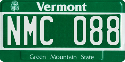 VT license plate NMC088