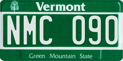 VT license plate NMC090