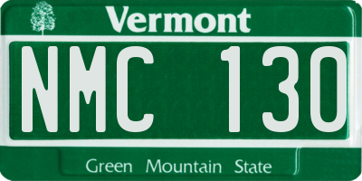 VT license plate NMC130