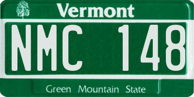VT license plate NMC148