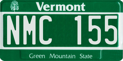 VT license plate NMC155