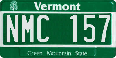 VT license plate NMC157