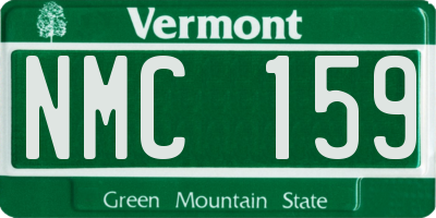 VT license plate NMC159