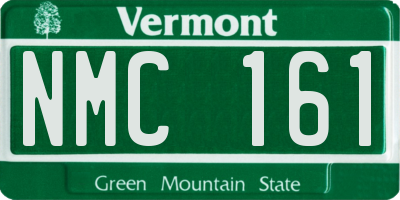 VT license plate NMC161