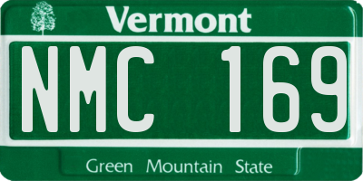 VT license plate NMC169