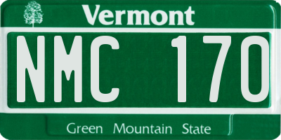 VT license plate NMC170