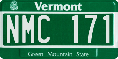 VT license plate NMC171