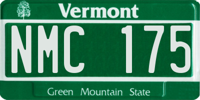 VT license plate NMC175