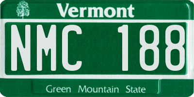 VT license plate NMC188