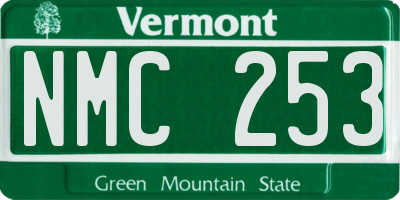 VT license plate NMC253