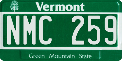 VT license plate NMC259