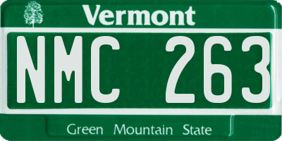 VT license plate NMC263