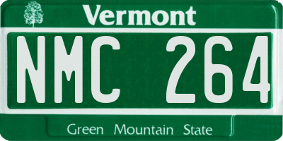 VT license plate NMC264