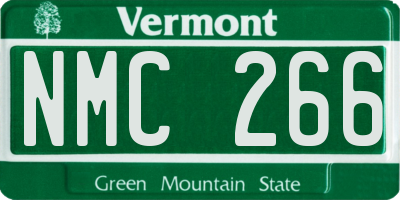 VT license plate NMC266