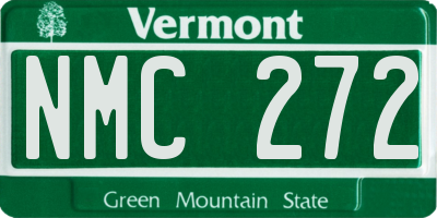 VT license plate NMC272