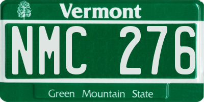 VT license plate NMC276