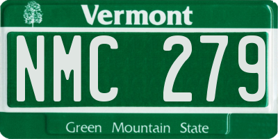 VT license plate NMC279