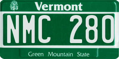 VT license plate NMC280