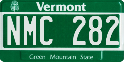 VT license plate NMC282