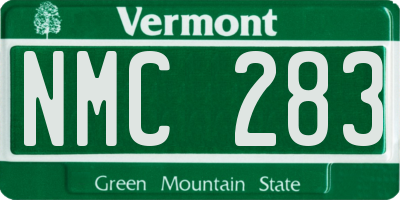 VT license plate NMC283