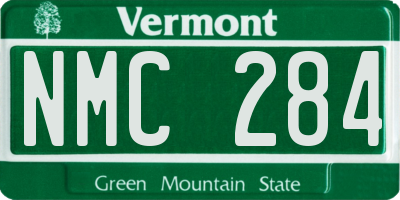 VT license plate NMC284