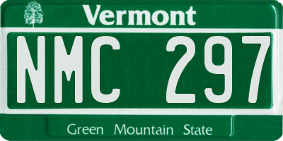 VT license plate NMC297
