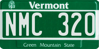 VT license plate NMC320