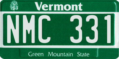 VT license plate NMC331